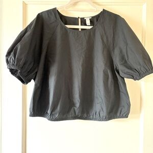 A New Day Black Cotton Crop Top XXL